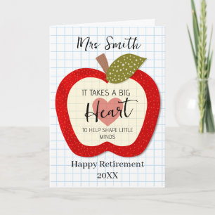 Teachers Teach From the Heart Retirement Card