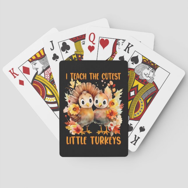 Teachers Thanksgiving Playing Cards (Back)