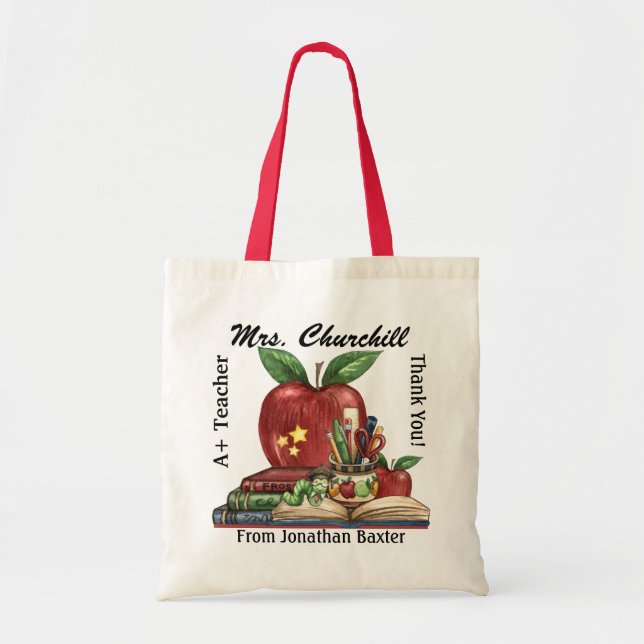 Teachers' Totes - Bookworm (Front)