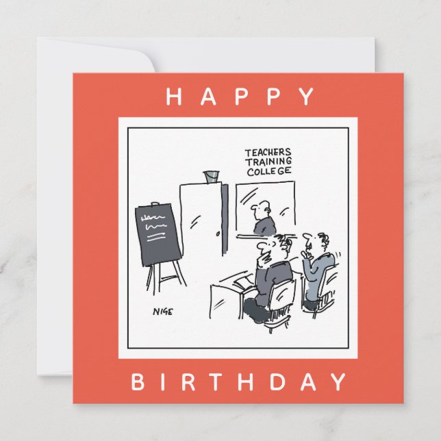 Teachers Training College Cartoon Card (Front)