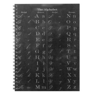 Teacher's Vintage Chalkboard Alphabet Notebook