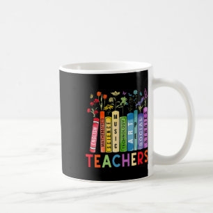 Teachers Vintage Flower Books Subjects Back To Sch Coffee Mug