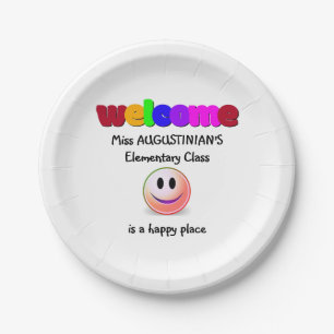 Teachers Welcome Paper Plate