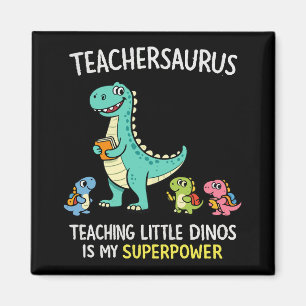 Teachersaurus teacher humour with little dinosaurs magnet