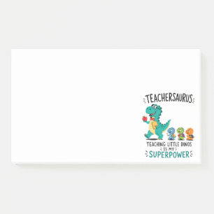 Teachersaurus teacher humour with little dinosaurs post-it notes