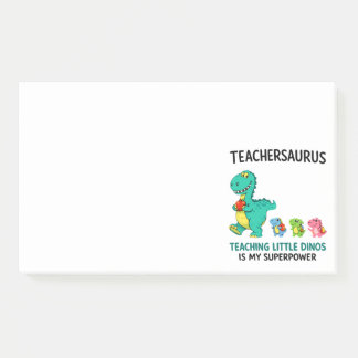 Teachersaurus teacher humour with little dinosaurs post-it notes