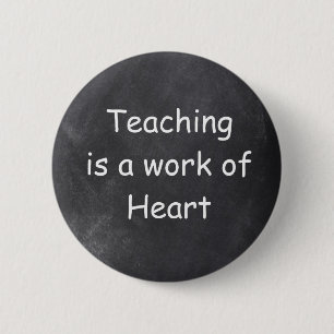 Teachin Work Art Chalkboard Design Gift Idea 6 Cm Round Badge