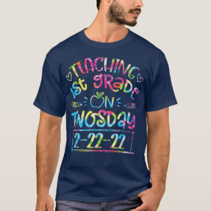 Teaching 1st Grade On Twosday 22222 funny teachers T-Shirt