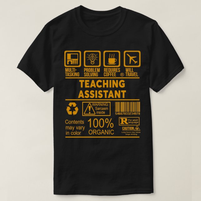 TEACHING ASSISTANT NICE DESIGN 2017 T-Shirt (Design Front)