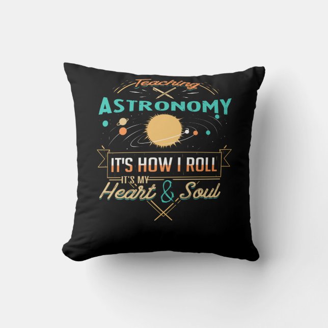 Teaching Astronomy How I Roll Cushion (Front)