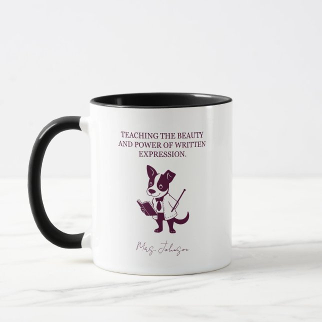 Teaching Beauty Power Of Written Expression Art Mug (Left)