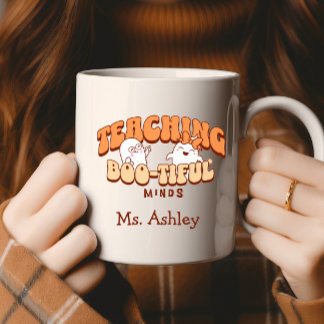 Teaching Boo-tiful Minds Retro Ghost Halloween  Coffee Mug