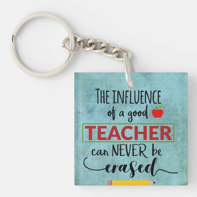 Teaching Can Never Be Erased Key Ring (Front)