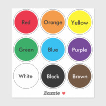 Teaching Colours Vinyl Stickers