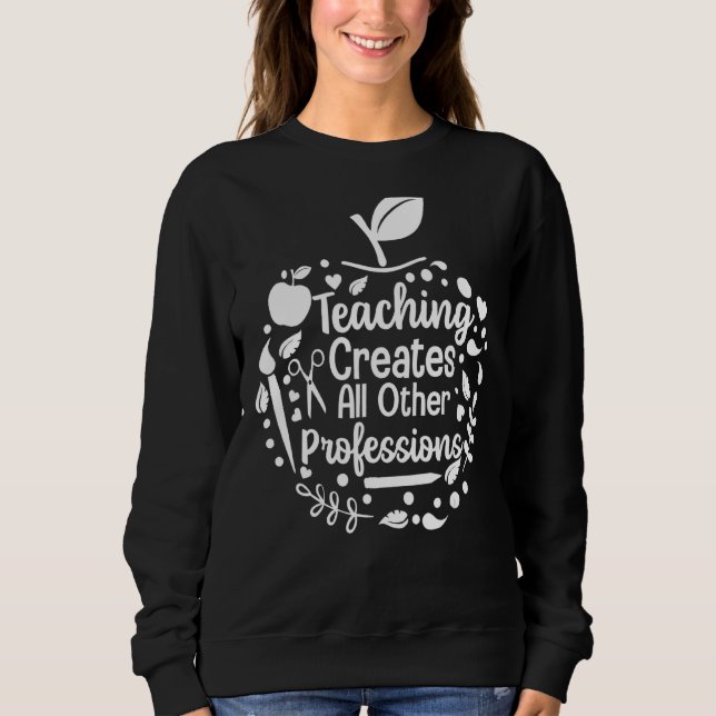 Teaching Creates All Other Professions  Back To Sc Sweatshirt (Front)