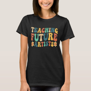 Teaching Future Artists Retro Teacher Students Tea T-Shirt
