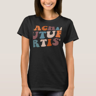 Teaching Future Artists Retro Teacher Students Wom T-Shirt