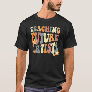 Teaching Future Artists Retro Teacher Students Wom T-Shirt