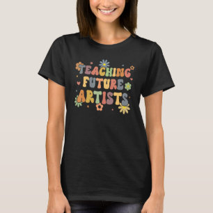 Teaching Future Artists Retro Teacher Students Wom T-Shirt