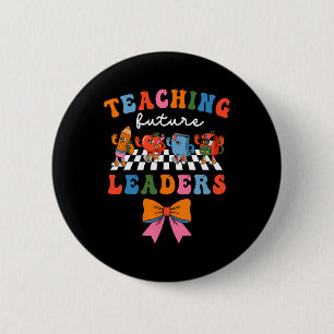 Teaching Future Leaders Groovy Coquette Bow 6 Cm Round Badge