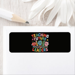 Teaching Future Leaders Groovy Teacher Return Address Label