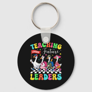 Teaching Future Leaders Silly Goose Teacher Back T Key Ring