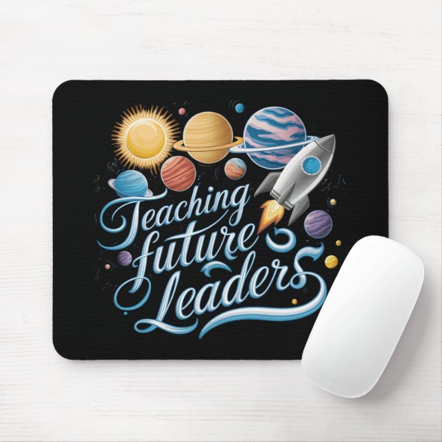 Teaching Future Leaders Space Planet Teacher Mouse Pad (With Mouse)