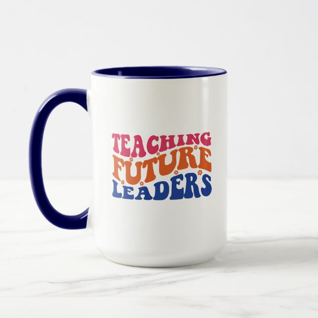 Teaching Future Leaders Wordart Mug (Left)