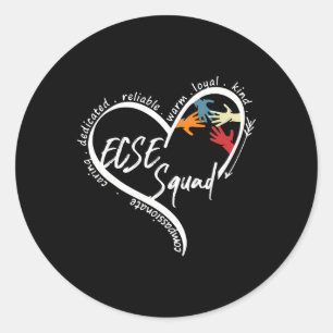 Teaching Is A Heart Work Byck To School Ecse Teach Classic Round Sticker