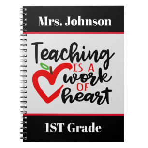 Teaching is a work of art add name grade notebook