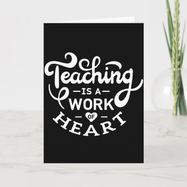 ***TEACHING IS A WORK OF HEART** MERRY CHRISTMAS HOLIDAY CARD (Front)