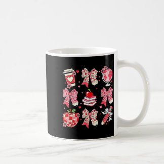 Teaching Is A Work Of Heart Pencil Bow Teacher Val Coffee Mug