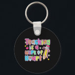 Teaching Is A Work Of Heart Pencil Bow Teacher Val Key Ring<br><div class="desc">Teaching Is A Work Of Heart Pencil Bow Teacher Valentine</div>