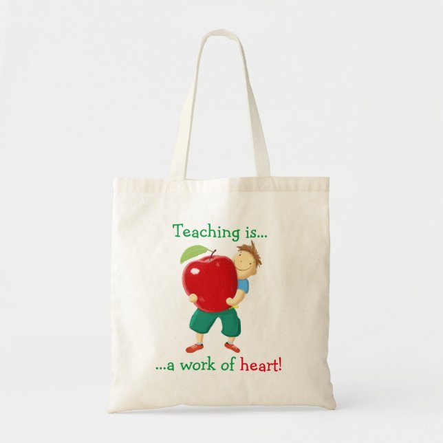 Teaching is a work of heart! tote bag (Front)
