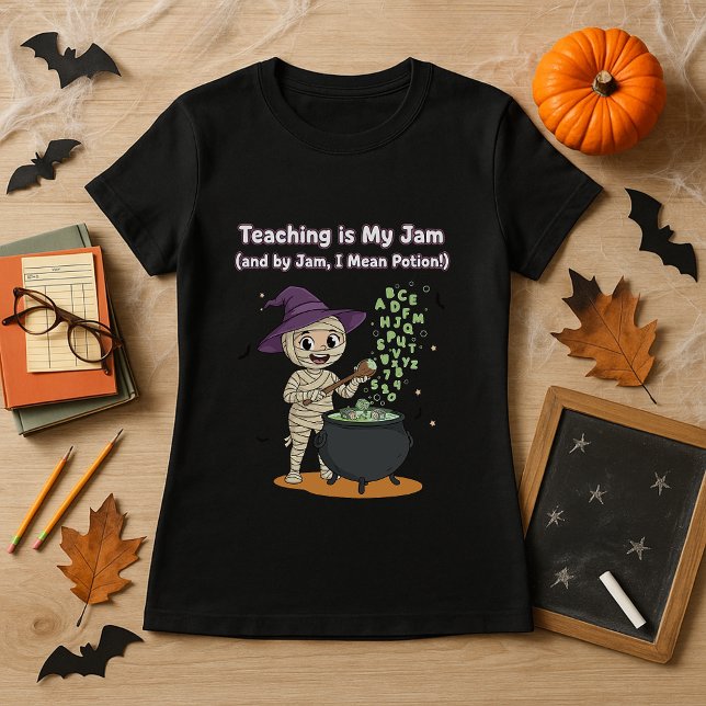 Teaching Is My Jam Cute Halloween Gift for Teacher T-Shirt (Creator Uploaded)