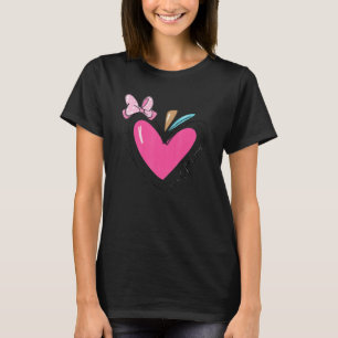 Teaching is my Valentine  Pink Heart Love Inspire  T-Shirt