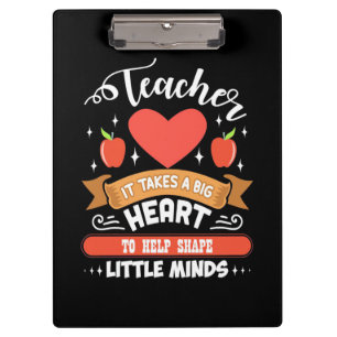Teaching It Takes A Big Heart Clipboard