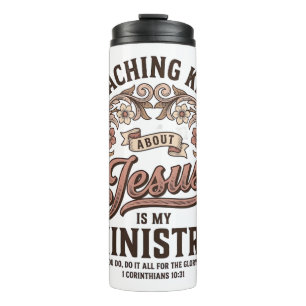Teaching Kids About Jesus Is My Ministry Vintage Thermal Tumbler