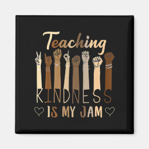 Teaching Kindness Is My Jam Autism Awareness T-Shi Magnet