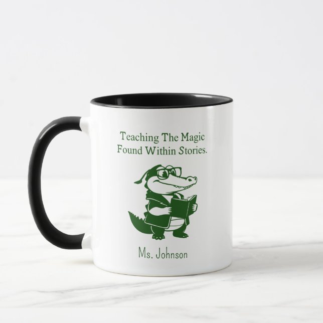Teaching Magic of Stories English Educator Design Mug (Left)