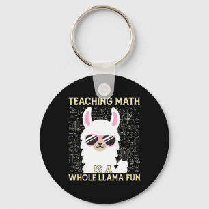 Teaching Math Is A Whole Llama Fun Key Ring
