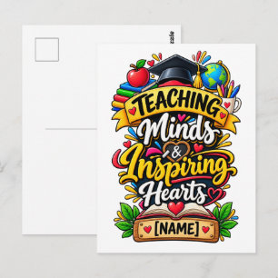 Teaching Minds and Inspiring Hearts Inspirational Postcard