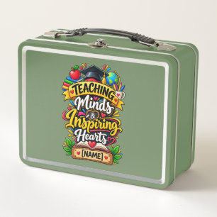 Teaching Minds & Inspiring Hearts Metal Lunch Box