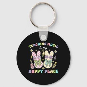 Teaching Music Hoppy Place Bunny Easter Days Resur Key Ring