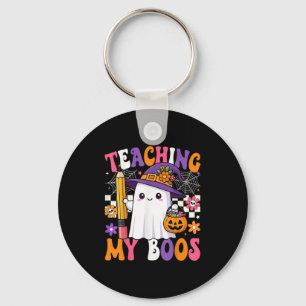 Teaching My Boos Ghost Teacher Cute Pencil Hallowe Key Ring