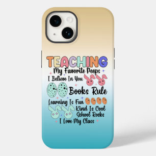 Teaching My Favourite Peeps - Teacher Easter Bunny Case-Mate iPhone 14 Case