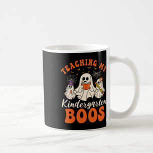 Teaching My Kindergarten Boos Retro Ghost Hallowee Coffee Mug