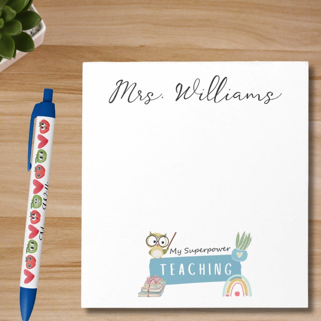 Teaching My Superpower & Rainbow,Red Apple,Flowers Notepad (Creator Uploaded)