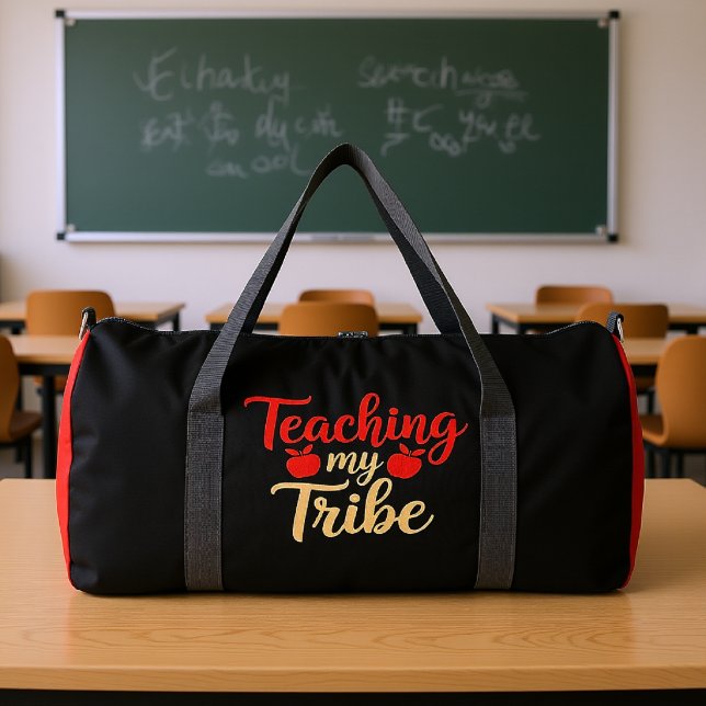 Teaching My Tribe Apple Teacher Duffle Bag (Creator Uploaded)
