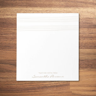 Teaching Notes Music Teacher Stave Minimal